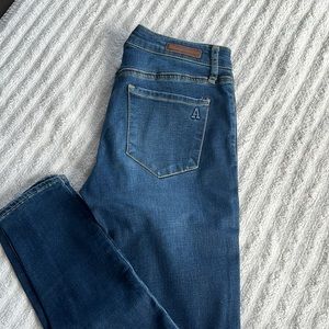 “Articles of Society” size 26 skinny dark blue jeans